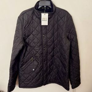 NWTs Barbour Men’s Powell Quilted Fleece-Lined Jacket. Black. Medium